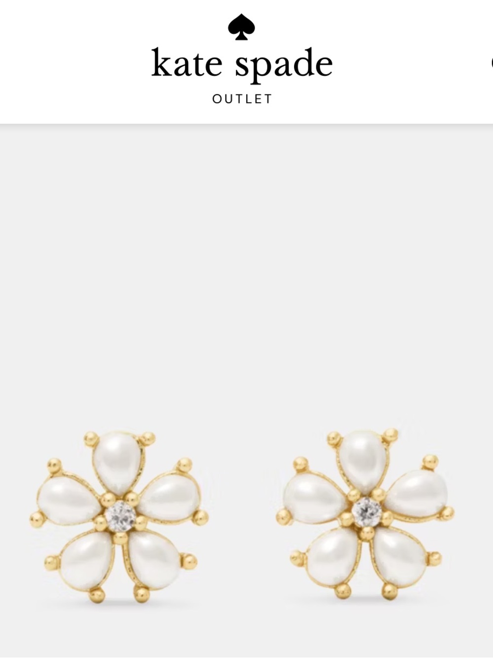 Kate Spade- You're A Gem Flower Studs